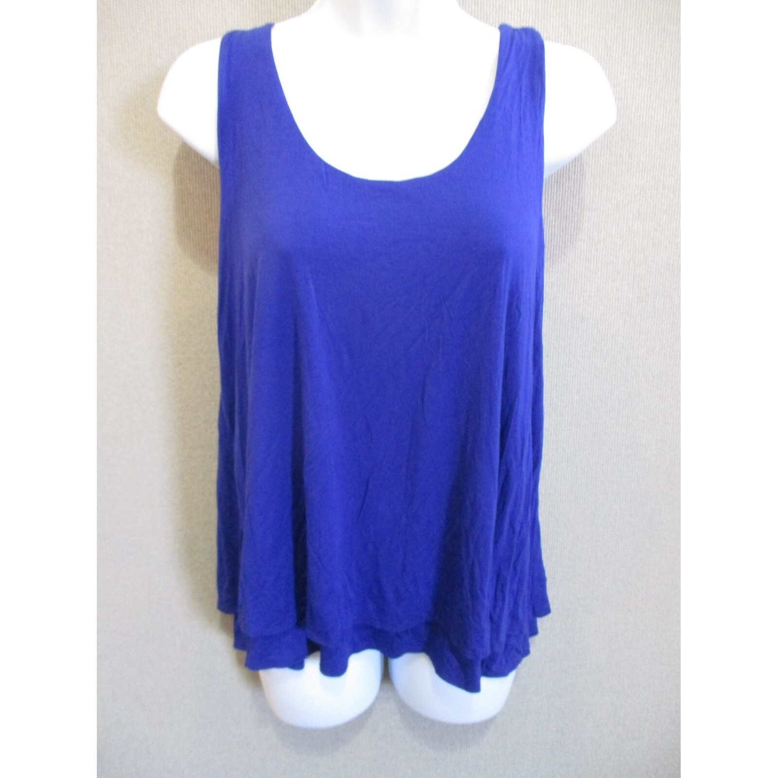Diosa Double Layered Purple Tank Top Size Small